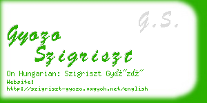 gyozo szigriszt business card